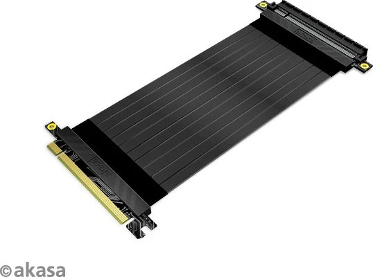 Akasa Riser Black X2 Mark IV Riser Card Cable, gerade, PCIe 3.0, 200mm