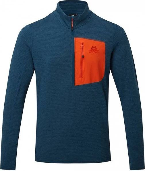 Mountain Equipment Lumiko Zip Funktionsshirt langarm majolica/cardinal (Herren)