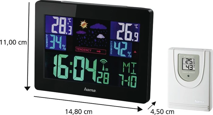 Hama EWS-1400 Color Funkwetterstation, digital