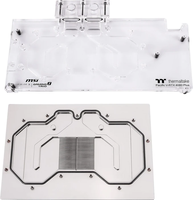 Thermaltake Pacific V-RTX 4080 Plus MSI Gaming X TRIO & SUPRIM X GPU Block mit Backplate