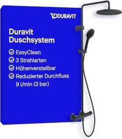 Duravit 1000 MinusFlow Duschsystem schwarz matt