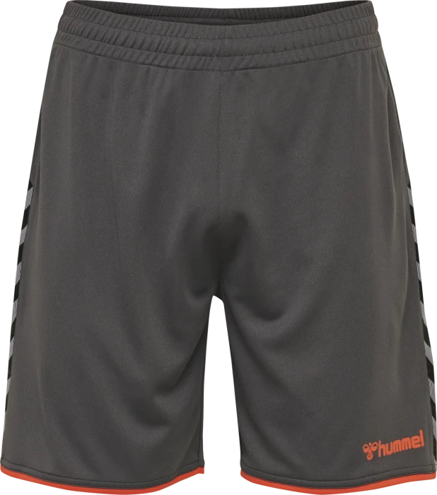 hummel Authentic Poly Short Hose kurz grau/orange (Herren)