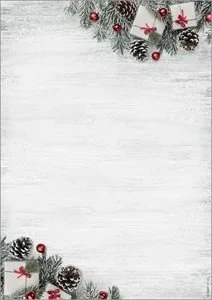 Sigel Weihnachtsmotiv Scandinavian Christmas Kunstdruckpapier weiß, A4, 90g/m², 100 Blatt
