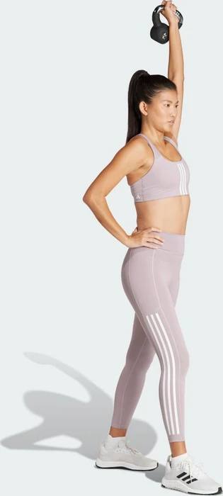 adidas Powerimpact Training Medium-Support 3-Streifen Sport-BH preloved fig (Damen)