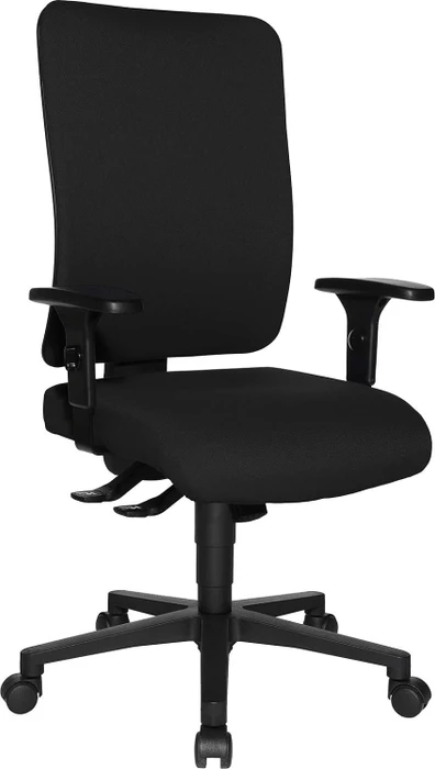 Topstar Open X (P) Bürostuhl inkl. Armlehnen, Fußkreuz Kunststoff schwarz, Bezug Stoff schwarz