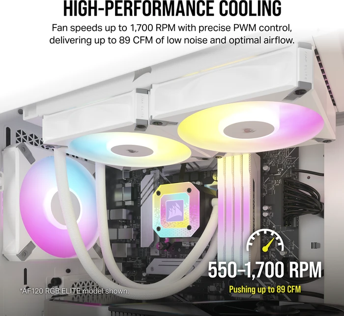 Corsair AF Series iCUE AF140 RGB Elite, weiß, 140mm