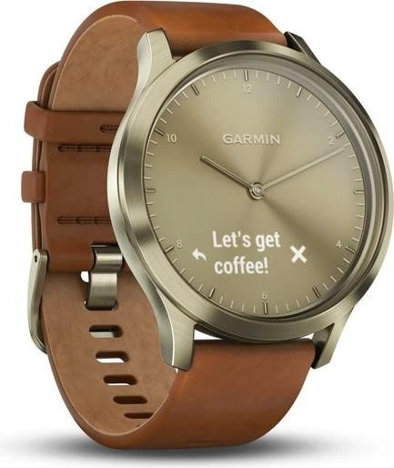 Garmin vivomove HR Premium Aktivitäts-Tracker gold/braun