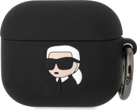 Karl Lagerfeld NFT Karl Head 3D Silicone Case für Apple AirPods 3 schwarz