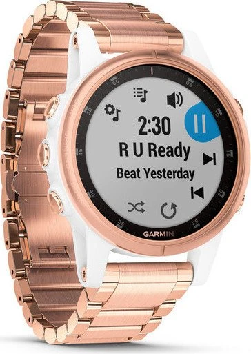Garmin Fenix 5S Plus Sapphire rosegold mit Metallarmband
