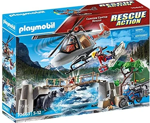 PLAYMOBIL Rescue Action Canyon Copter Rescue (70663)