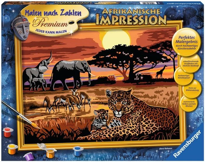 Ravensburger Malen nach Zahlen Afrikanische Impression