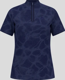 Odlo Ascent Chill-Tec Poloshirt kurzarm skipper blue melange (Damen)
