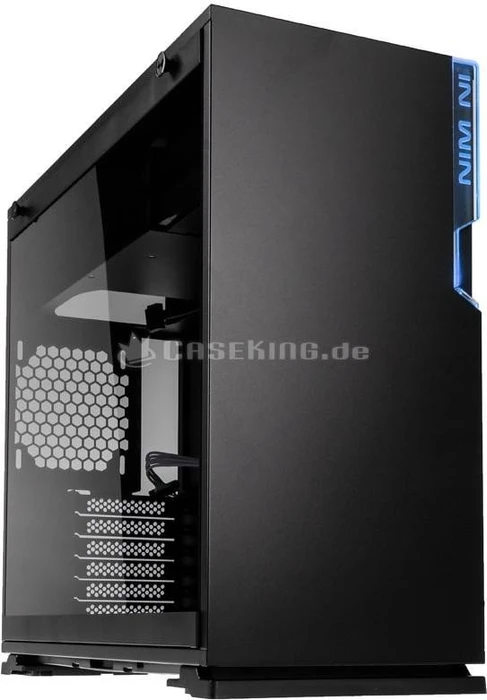 In Win 101C, schwarz, Glasfenster