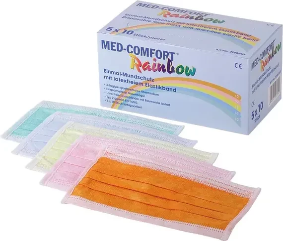 Ampri Med-Comfort Mundschutzmaske rainbow, 50 Stück