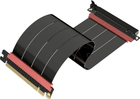LinkUP AVA5 v2 Riser Kabel, gerade, PCIe 5.0, 250mm, schwarz/rosa