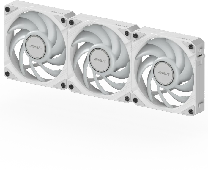 GIGABYTE AORUS EZ Chain Fan 120 Ice, weiß, 120mm, 3er-Pack