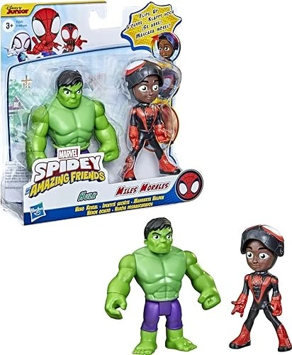 Hasbro Marvel Spidey and His Amazing Friends - Miles Morales und Hulk