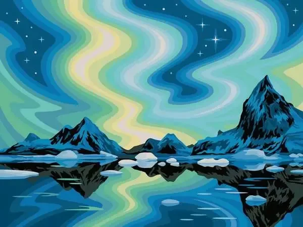 Ravensburger Malen nach Zahlen CreArt Leinwand Nordlichter