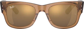 Ray-Ban RB0840S Mega Wayfarer poliert transparent braun/gold