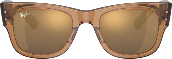 Ray-Ban RB0840S Mega Wayfarer poliert transparent braun/gold