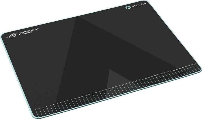 ASUS ROG Hone Ace Aim Lab Edition Gaming Mousepad, 508x420mm, grau/schwarz/hellblau