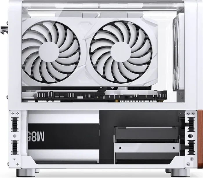 Jonsbo V12 White, weiß/braun, Glasfenster