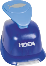 Heyda Hebel-Motivstanzer groß, Fisch, blau, 25mm