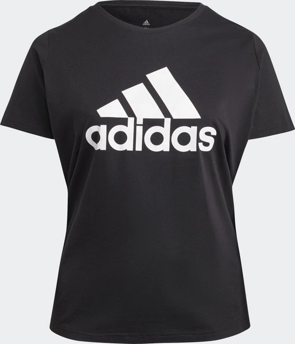adidas Essentials Logo Große Größen T-Shirt kurzarm schwarz/weiß (Damen)