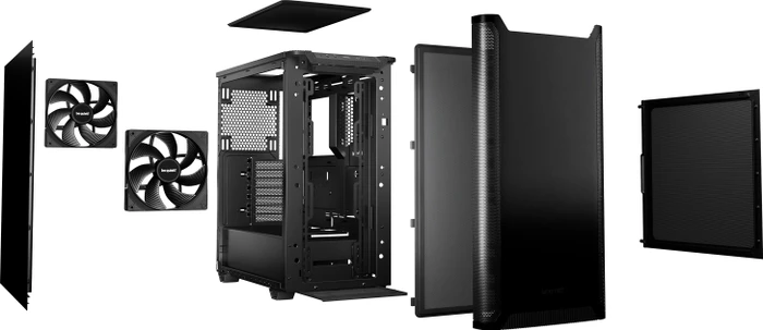 be quiet! Pure Base 501 Black, schallgedämmt
