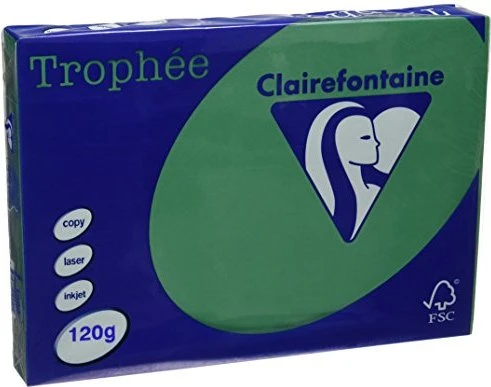 Clairefontaine Trophée Universalpapier matt tannengrün, A4, 120g/m², 250 Blatt