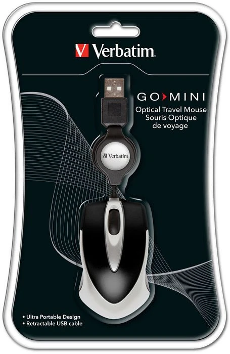 Verbatim Go Mini Optical Travel Mouse schwarz, USB