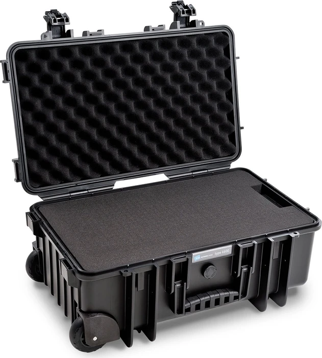 B&W International Outdoor Case Typ 6600 Koffer schwarz mit Schaumstoffeinsatz