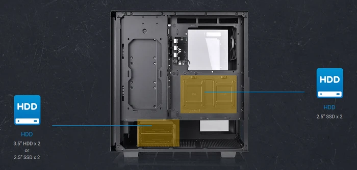 Thermaltake V350 TG ARGB Air, schwarz, Glasfenster