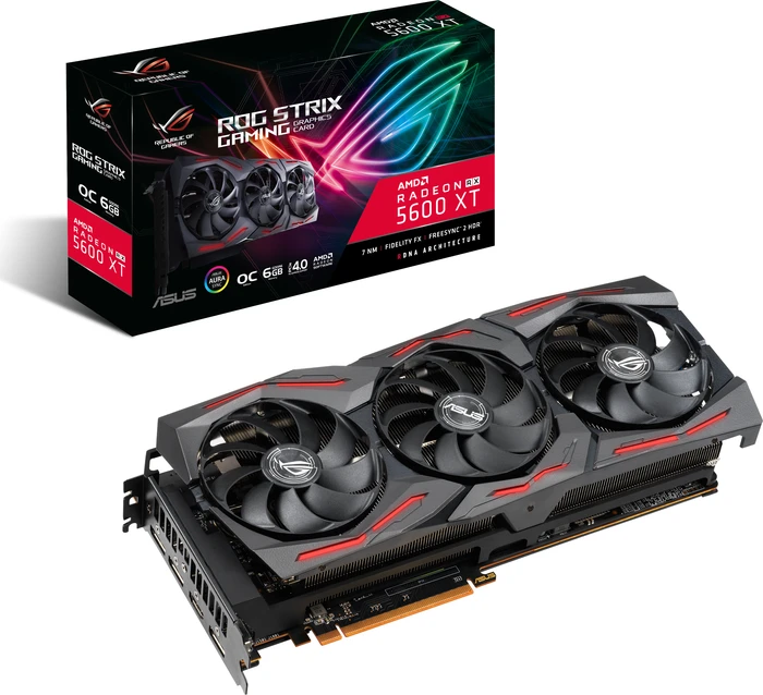 ASUS ROG Strix Radeon RX 5600 XT OC, ROG-STRIX-RX5600XT-O6G-GAMING, 6GB GDDR6, HDMI, 3x DP