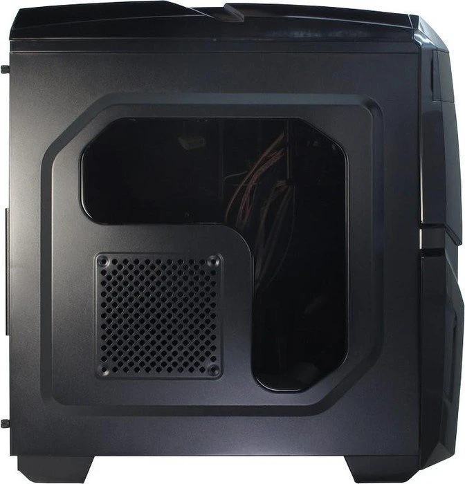 Inter-Tech Q2 Illuminator, Acrylfenster, Lüfter LED rot