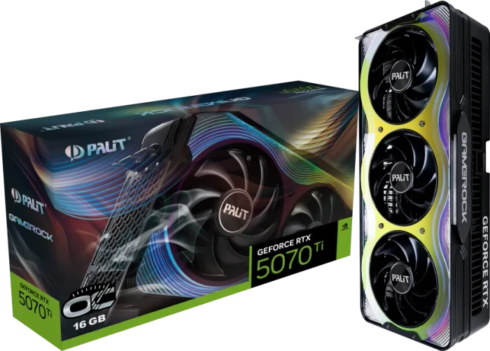 Palit GeForce RTX 5070 Ti GameRock OC, 16GB GDDR7, HDMI, 3x DP