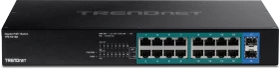 TRENDnet TPE-TG Rackmount Gigabit Switch, 16x RJ-45, 2x SFP, 240W PoE+ (TPE-TG182)
