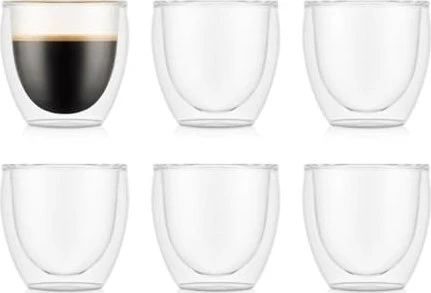 Bodum Pavina Glas XS 80ml, 6 Stück