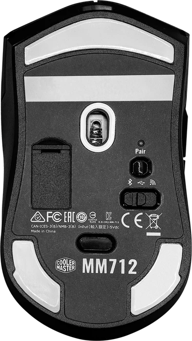 Cooler Master MasterMouse MM712 Gaming Maus schwarz, USB/Bluetooth