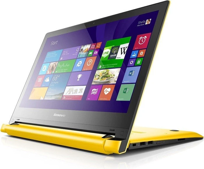 Lenovo IdeaPad Flex 14, gelb, Core i5-4210U, 8GB RAM, 256GB SSD, GeForce 840M, DE