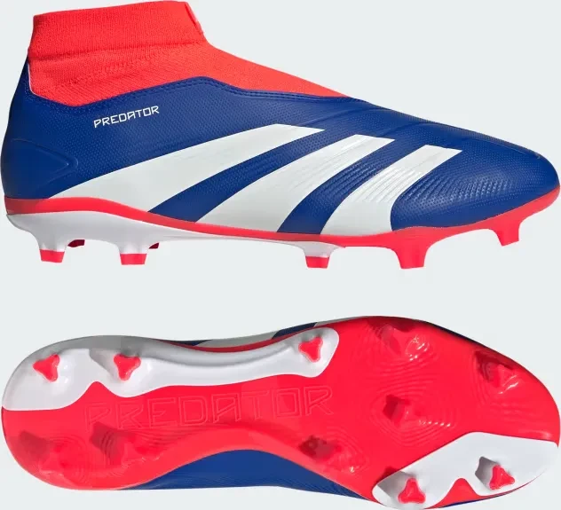 adidas Predator League Laceless FG lucid blue/cloud white/solar red