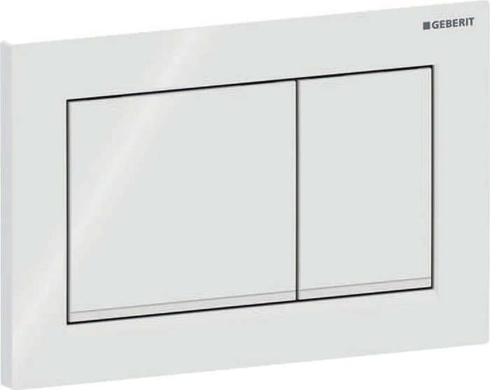 Geberit Omega30 Betätigungsplatte weiß/weiß matt/weiß