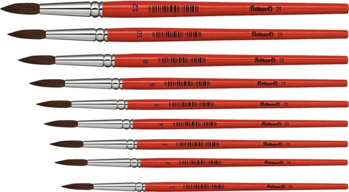 Pelikan Sorte 23 Haarpinsel Gr. 2/6 Pinselset, 2-tlg.