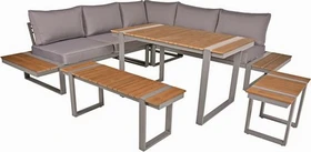 Garden Pleasure Aurea Lounge-Set grau, 6-tlg.