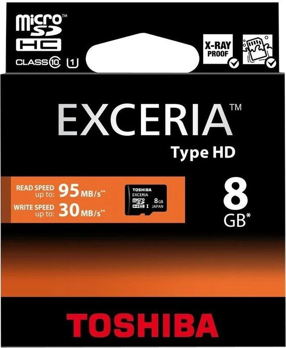 Toshiba Exceria Type HD R95/W30 8GB, UHS-I, Class 10