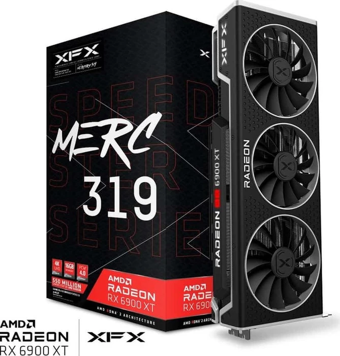 XFX Speedster MERC 319 Radeon RX 6900 XT Limited Black Gaming, 16GB GDDR6, HDMI, USB-C, 2x DP