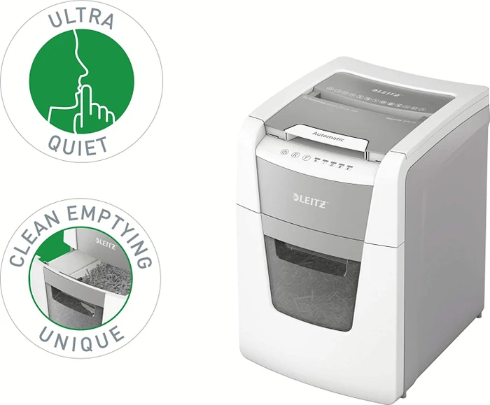 Leitz IQ Autofeed Small Office 100 P4, 4x30mm, weiß/grau