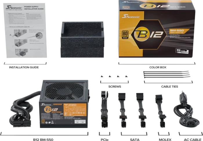 Seasonic B12 BM 550W, ATX