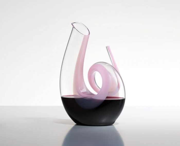 Riedel Curly Dekanter rosa