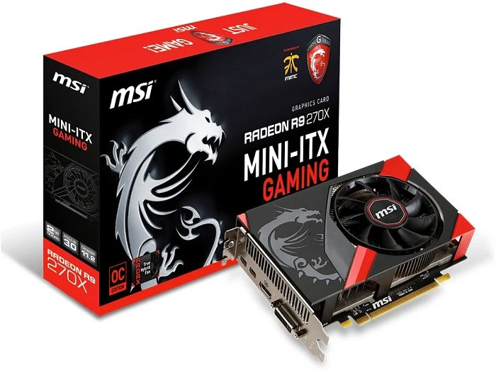 MSI Radeon R9 270X, R9 270X Gaming 2G ITX, 2GB GDDR5, DVI, HDMI, 2x mDP